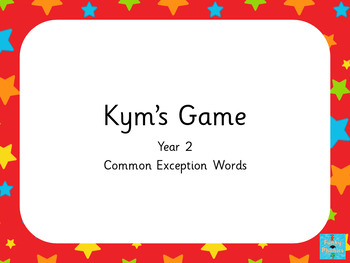 Preview of Year 2 Common Exception Words - Kym's Game