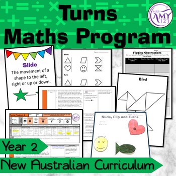 Preview of Year 2 Flips, Turns & Rotations Australian Curriculum Maths Program