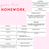 homework matrix year 2