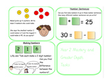 Year 2 Mastery Greater Depths Place Value and Number Task Cards