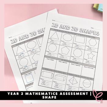 year 2 mathematics assessment shape by mrs edgar tpt
