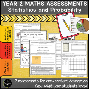 Preview of Year 2 Mathematics Assessment Statistics and Probability