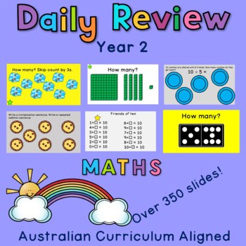 Preview of Year 2 Maths Daily Review Power point Warm-Ups Australian Curriculum