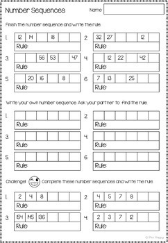 australian curriculum number sequences worksheets and task cards year 2