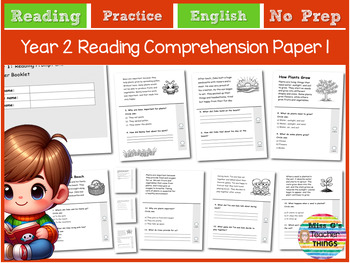 Preview of Year 2 SATS Reading Comprehension Practice - Paper 1 - 3 Booklets (27 pages)