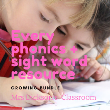 Preview of Year 2 Synthetic Phonics and Sight Word Growing Bundle for Distance Learning