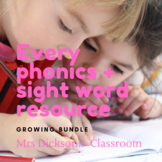 Year 2 Synthetic Phonics and Sight Word Growing Bundle for