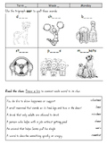 Year 2/Year 3 Phonics reading spelling worksheets UK/Austr