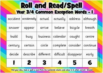 Common Exception Words Worksheets Teaching Resources Tpt