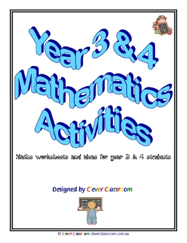 Preview of Year 3-4 Mathematics Printables - Worksheets - 64 pages