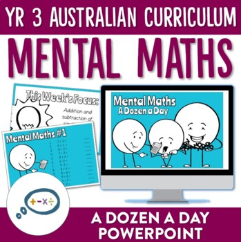 Preview of Year 3 Australian Curriculum Mental Maths Powerpoint