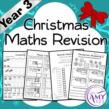 Preview of Year 3 Christmas Maths Revision - Australian Curriculum Aligned