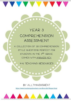 Preview of Year 3 Comprehension Assessment