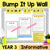 Year 3 Information Report Bump It Up Wall | Informative Wr
