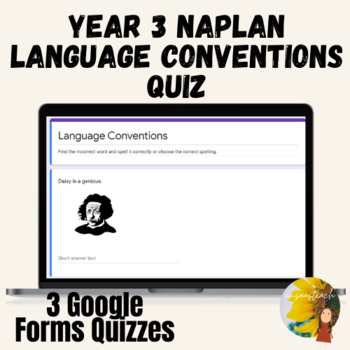 Preview of Year 3 Language Conventions NAPLAN Quiz Punctuation, Spelling, Grammar