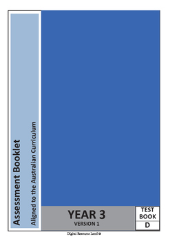 Preview of Year 3 Math Test (Assessment Book D) Australian Curriculum Aligned