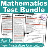 Australian Curriculum Year 3 Mathematics Test Bundle