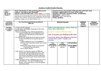 Preview of Year 3 Maths English Plans 19 English weeks 18 English weeks