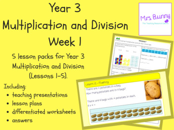 Preview of Year 3 Multiplication and Division Week 1 - UK