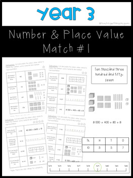 Preview of Year 3 Number and Place Value Match #1