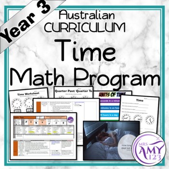 Preview of Year 3 Time Australian Curriculum Maths Program