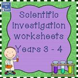 Year 3 and 4 customisable scientific investigation worksheets
