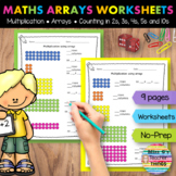 Year 3 Maths arrays: counting in 2s, 5s, 10s, 3s & 4s mult