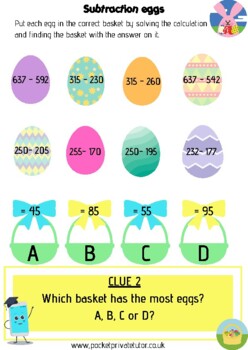 Year 3 (uk) Grade 2 Easter Maths Activity by Moona Flinders | TPT