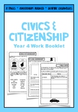 Year 4 ACARA Civics and Citizenship 8 Page Work Booklet