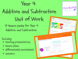 Year 4 Addition and Subtraction Unit Pack