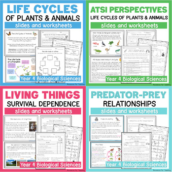Preview of Year 4 Biological Sciences BUNDLE - Life Cycles and Relationships