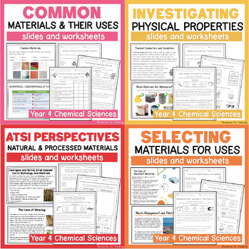 Preview of Year 4 Chemical Sciences BUNDLE - Natural and Processed Materials