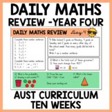 Year 4 Daily Maths Practise Slides - Australian Curriculum 10 Weeks - SET 1