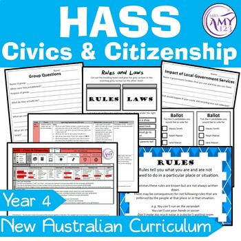 Preview of Year 4 Australian Curriculum HASS Civics & Citizenship