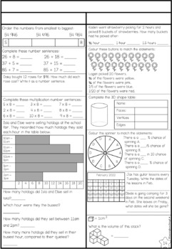 Year 4 Maths Revision Book 3 by Lauren Fairclough | TpT