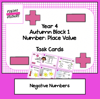 Preview of Year 4 Negative Numbers White Rose Task Cards