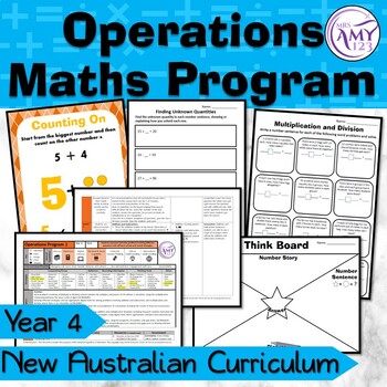 Preview of Year 4 Operations Australian Curriculum Maths Program