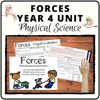 Preview of Year 4 Physical Science Forces unit for Australian Curriculum