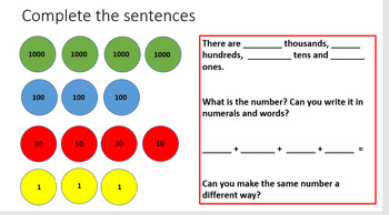 Preview of Year 4 Place Value Lesson (Count, read and write numbers up to 10,000)