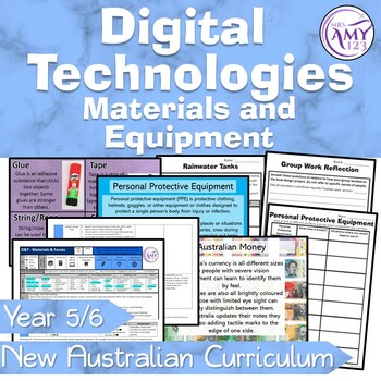 Preview of Year 5 & 6 Design & Technologies Materials & Equipment Unit