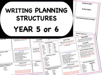 Preview of Year 5 & 6 Writing Planning Sheets for Various Genres
