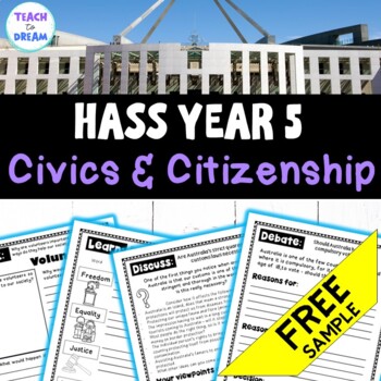 Preview of Year 5 Civics and Citizenship Australian Curriculum| Year 5 HASS |SAMPLE