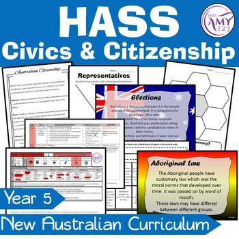 Preview of Year 5 HASS Australian Curriculum Civics & Citizenship Unit