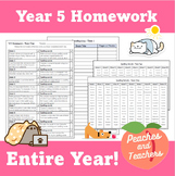 Year 5 Homework - Entire Year - Australian Curriculum Aligned