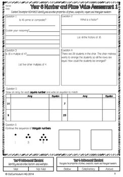 year 6 australian curriculum maths assessment number and