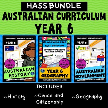 Preview of Year 6 HASS Australian Curriculum Bundle | Year 6 HASS
