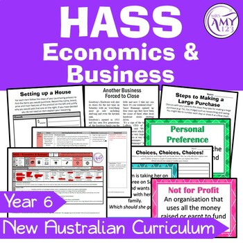 Preview of Australian Curriculum Year 6 HASS Economics & Business Unit