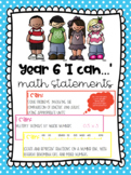 Year 6 I Can Math Statements Australian Curriculum