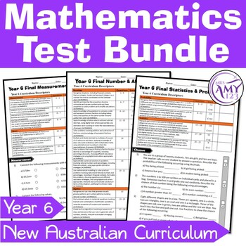 Preview of Year 6 Mathematics Test Bundle- Australian Curriculum