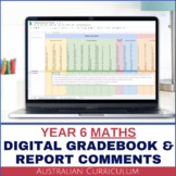 Year 6 Maths Australian Curriculum Digital Gradebook with 